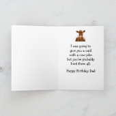 Carte Joyeux anniversaire Papa Vache Joke Humour (Intérieur)