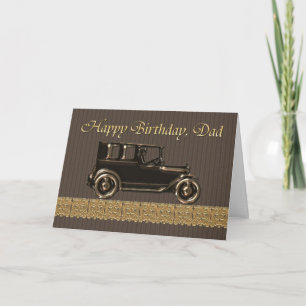 Carte Joyeux anniversaire Papa Voiture classique