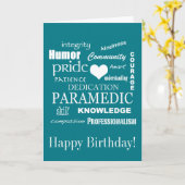 Carte Joyeux anniversaire/paramédic/EMT (Fleur jaune)