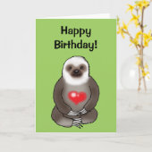 Carte Joyeux anniversaire ! (paresse) (Fleur jaune)