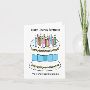 Carte Joyeux anniversaire partagé pour oncle
