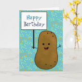 Carte Joyeux Anniversaire Patate (Fleur jaune)