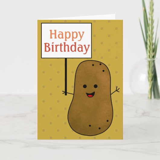 Carte Joyeux Anniversaire Patate (Devant)