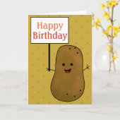 Carte Joyeux Anniversaire Patate (Fleur jaune)