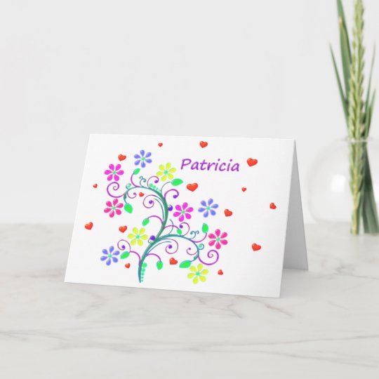 Carte Joyeux Anniversaire Patricia Avec Des Coeurs Et Zazzle Be