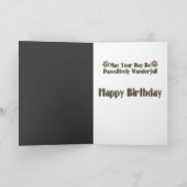 Carte Joyeux anniversaire - pattes en pierre - griffon (Intérieur)