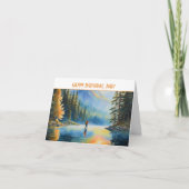 Carte Joyeux Anniversaire Pêcheur de vol papa (Devant)