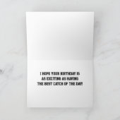 CARTE JOYEUX ANNIVERSAIRE *PÊCHEUR PRÉFÉRÉ* (Intérieur)