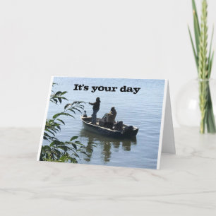 Carte Joyeux anniversaire *PÊCHEUR PRÉFÉRÉ*