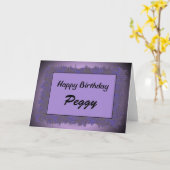 Carte Joyeux anniversaire Peggy (Fleur jaune)