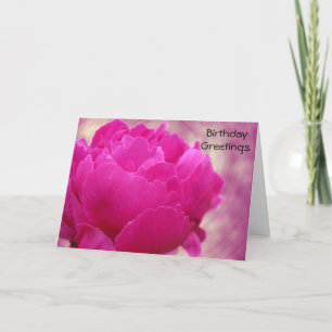Carte Joyeux anniversaire - Peony Swirl