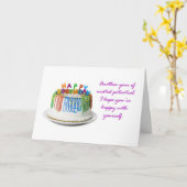 Carte Joyeux anniversaire, perdant (Fleur jaune)