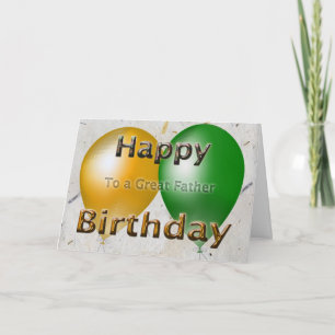 Carte Joyeux Anniversaire Père Ballons