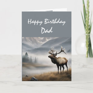 Carte Joyeux anniversaire père élan qui est exceptionnel