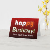 Carte Joyeux anniversaire personnalisable (Fleur jaune)