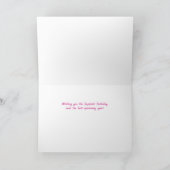 Carte Joyeux anniversaire personnalisable Magenta Serif  (Intérieur)