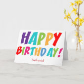 Carte Joyeux anniversaire personnalisé (Fleur jaune)