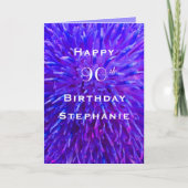 Carte Joyeux anniversaire, personnalisé, Abstrait violet (Devant)