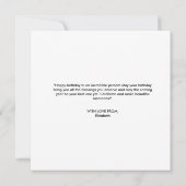 Carte Joyeux anniversaire personnalisé cadeau photo mode (Dos)