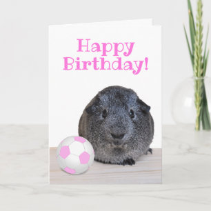 Carte Joyeux Anniversaire Personnalisé Cochon d'Inde Ros