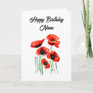 Carte Joyeux Anniversaire Personnalisé Nana Jolies Pavot