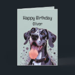 Carte Joyeux Anniversaire Personnalisé Nom Funny Great D<br><div class="desc">Joyeux Anniversaire Personnalisé Nom Funny Great Dane Dog Relax Soyez heureux et fêtez votre anniversaire parfait pour quiconque a aimé un Grand Danois</div>
