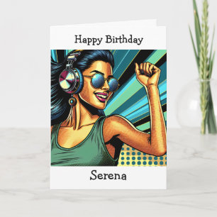 Carte Joyeux anniversaire personnalisé   Pop Art Music L