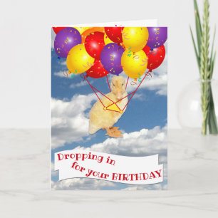 Carte Joyeux Anniversaire Petit Canard Jaune Ballons Col