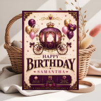 Joyeux anniversaire petit carrosse de princesse