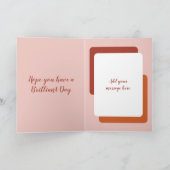 Carte Joyeux anniversaire petit-fille feuille motif oran (Intérieur)