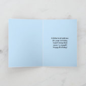 Carte Joyeux anniversaire Petit Humour d'oiseaux (Intérieur)