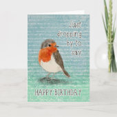 Carte Joyeux Anniversaire Petit Oiseau de Passage  (Devant)