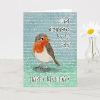 Carte Joyeux Anniversaire Petit Oiseau de Passage