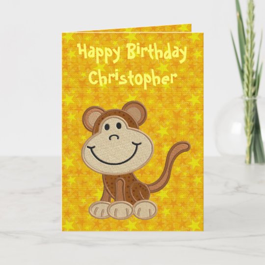 Carte Joyeux Anniversaire Petit Singe Zazzle Be