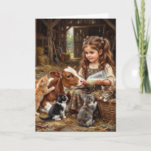 Carte Joyeux Anniversaire Petite Fille Chiot Mignon Cart