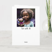 Carte Joyeux Anniversaire Petite Fille Personnalisé (Dos)