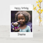 Carte Joyeux Anniversaire Petite Fille Personnalisé (Fleur jaune)