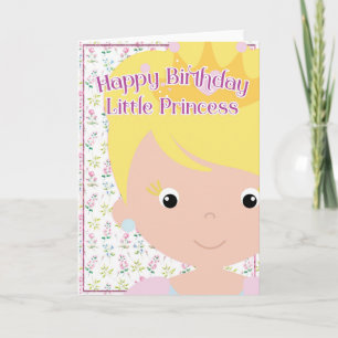 Carte Joyeux anniversaire petite princesse
