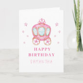 Carte Joyeux anniversaire petite voiture princesse (Devant)
