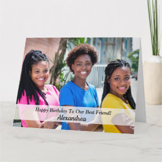 Carte Joyeux Anniversaire Photo Girlfriend Buddy Big Cus