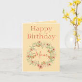 Carte Joyeux Anniversaire Photo Maman à l'intérieur (Fleur jaune)
