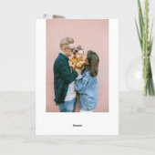 Carte Joyeux Anniversaire photo minimaliste moderne (Dos)