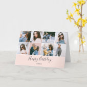 Carte Joyeux anniversaire photo moderne (Fleur jaune)
