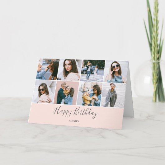 Carte Joyeux anniversaire photo moderne (Devant)