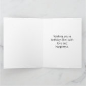 Carte Joyeux Anniversaire Photo personnalisée Bordure or (Intérieur)