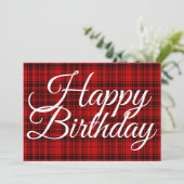Carte Joyeux Anniversaire Photo Typographie Blanche Plai (Debout devant)