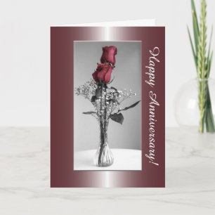 Carte Joyeux Anniversaire Photographie de deux roses r