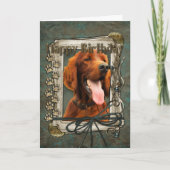 Carte Joyeux Anniversaire - Pierres de pierre - Setter i (Devant)