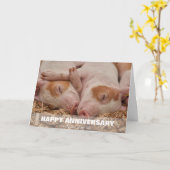 Carte Joyeux Anniversaire Pig Personnalisé (Fleur jaune)