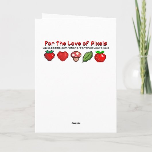 Carte Joyeux anniversaire | Pixel Art Ocean (Dos)